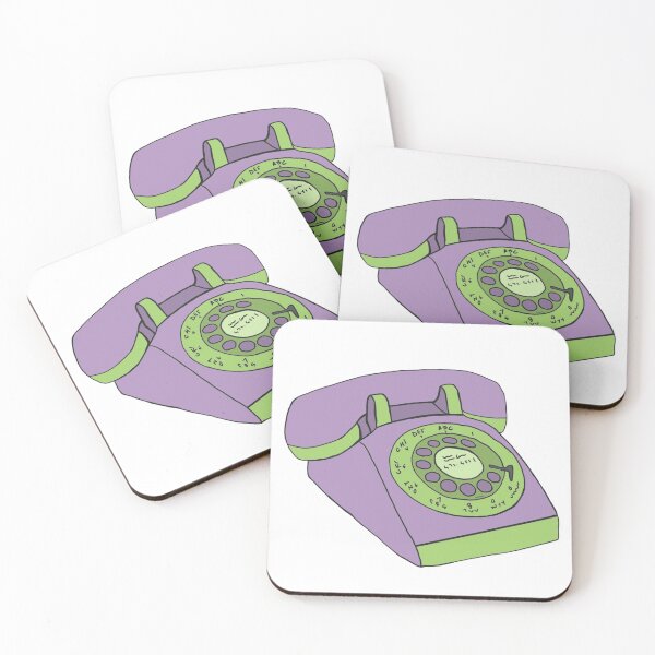 Item preview, Green and Purple Retro Rotary Phone designed and sold by CreepingWillow.