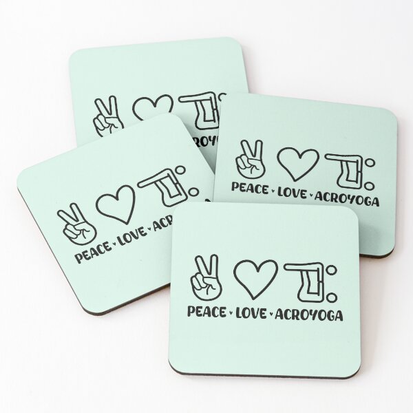 Item preview, Peace Love AcroYoga – Minimalist Yoga Enthusiast Design designed and sold by silent ocean.