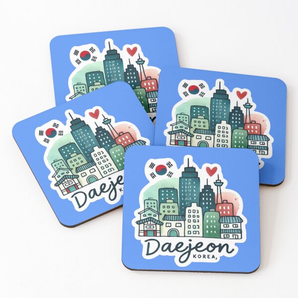 Item preview, Delicate Minimalist Daejeon Skyline Sticker, designed and sold by PaintMeWorld.
