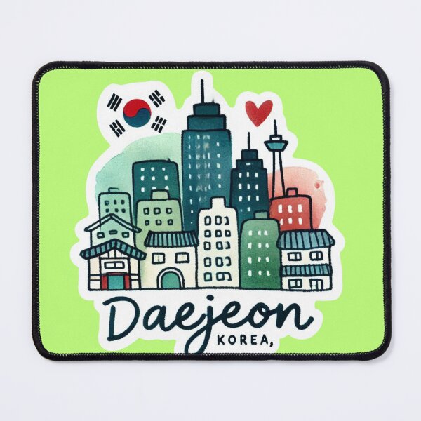 Artikelvorschau, Zarter minimalistischer Daejeon Skyline Aufkleber, entworfen und verkauft von PaintMeWorld.