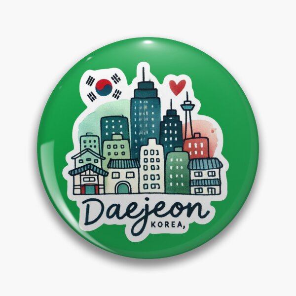 Item preview, Delicate Minimalist Daejeon Skyline Sticker, designed and sold by PaintMeWorld.