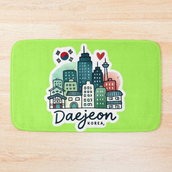 Item preview, Delicate Minimalist Daejeon Skyline Sticker, designed and sold by PaintMeWorld.
