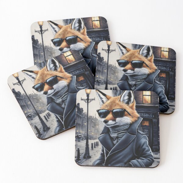 Item preview, Stylish fox in the city. designed and sold by MyHappyArtShop.