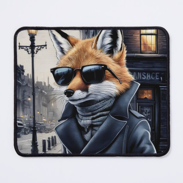 Item preview, Stylish fox in the city. designed and sold by MyHappyArtShop.