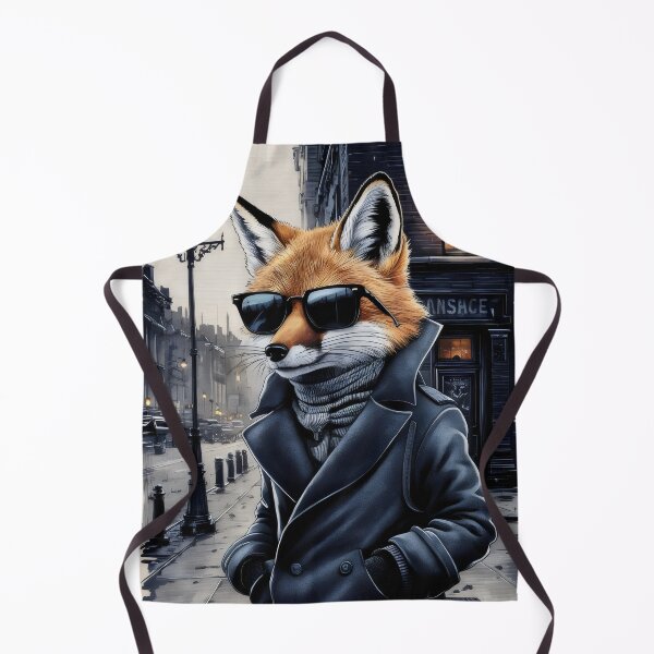 Item preview, Stylish fox in the city. designed and sold by MyHappyArtShop.