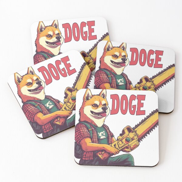 Item preview, DOGE holding a chainsaw designed and sold by SpendieSellers.