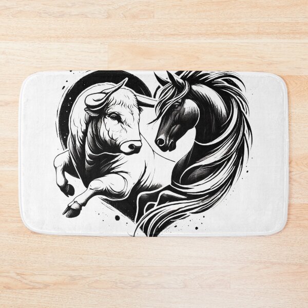 Item preview, bull heart and horse Camargue spirit designed and sold by jeanlouis11430.