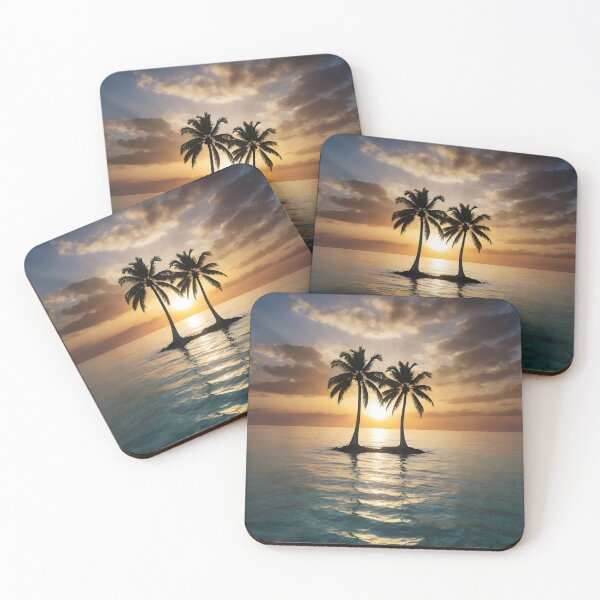 Item preview, two palm trees in the sea  designed and sold by AA-designstore.