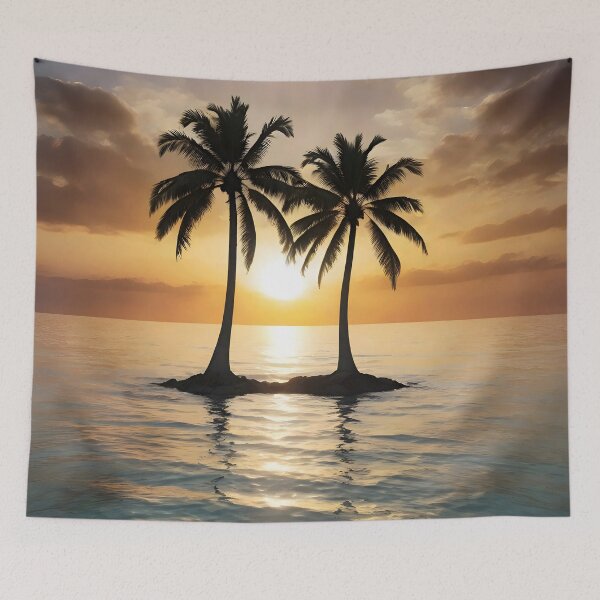 Item preview, two palm trees in the sea  designed and sold by AA-designstore.