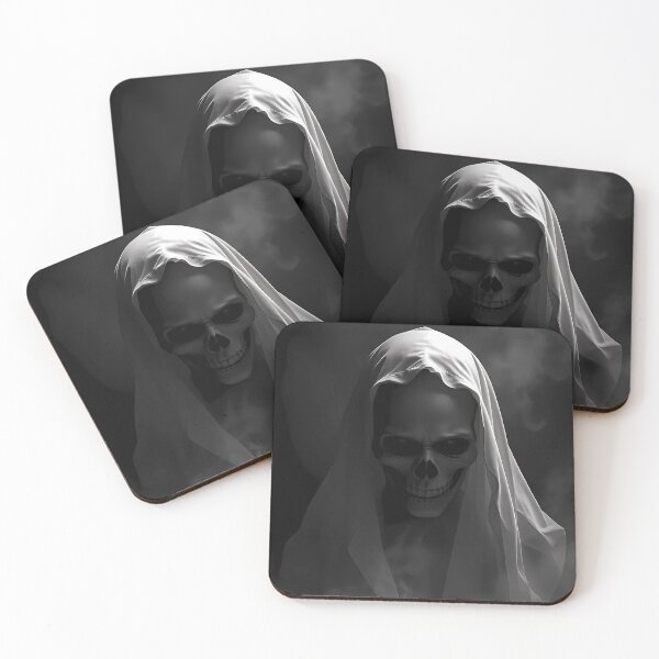 Item preview, Veiled Death: A Ghostly Skull in the Mist designed and sold by Pickmash.