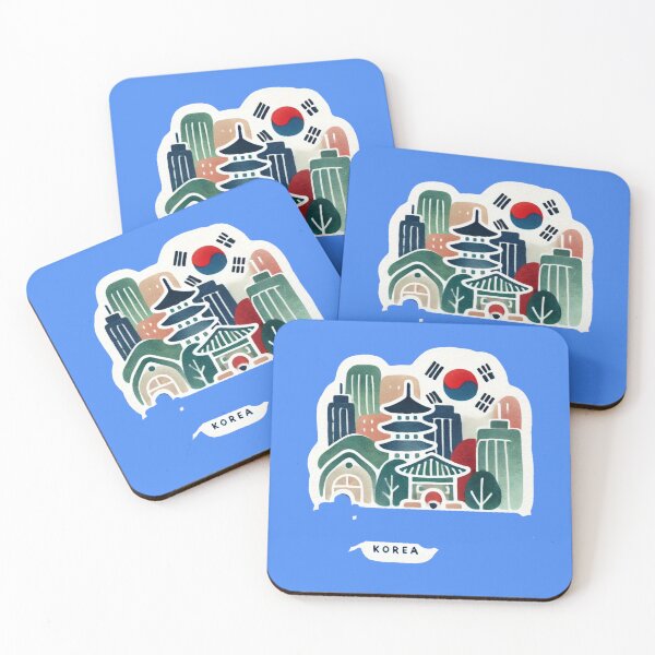 Item preview, Delicate Minimalist Daejeon Skyline Sticker, designed and sold by PaintMeWorld.