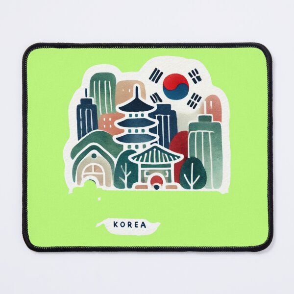 Item preview, Delicate Minimalist Daejeon Skyline Sticker, designed and sold by PaintMeWorld.