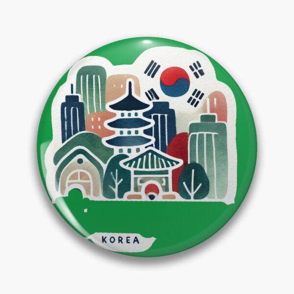 Item preview, Delicate Minimalist Daejeon Skyline Sticker, designed and sold by PaintMeWorld.