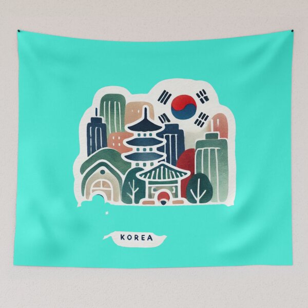 Item preview, Delicate Minimalist Daejeon Skyline Sticker, designed and sold by PaintMeWorld.