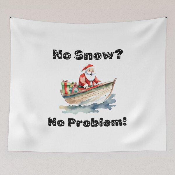 Item preview, Boating Santa - No Snow No Problem designed and sold by ColorfulVertigo.