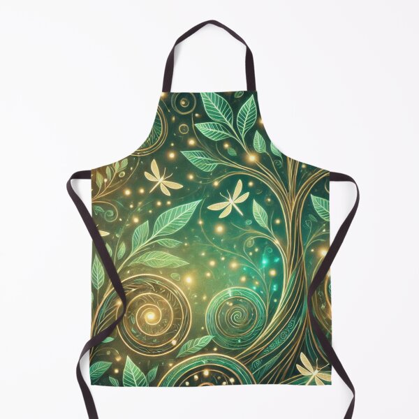 Item preview, Enchanted Forest Whispers: Luminous Leaves and Dragonflies in a Starry Realm designed and sold by TeslaSt0re.
