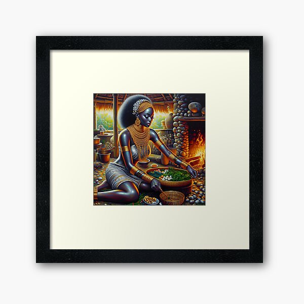 Item preview, An princess in an African kitchen  designed and sold by Mchimeziri.