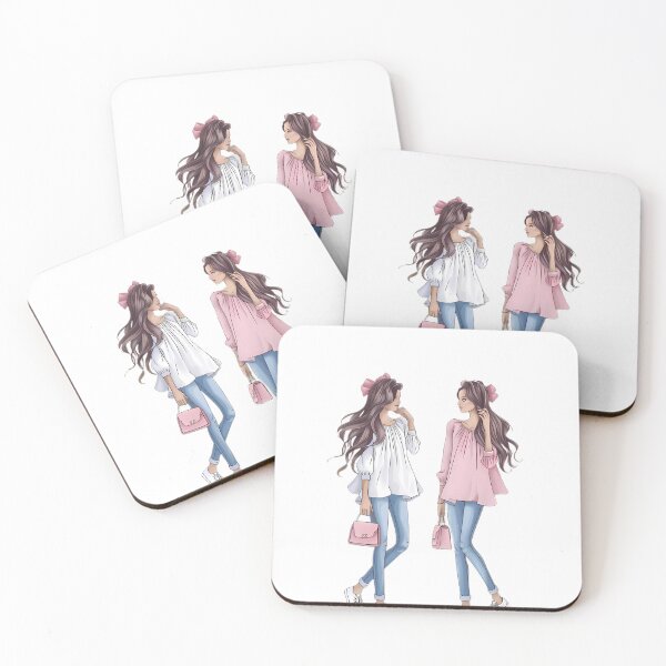 Item preview,  Twin Fashionistas - Stylish Duo Illustration designed and sold by Antoni Bouless.