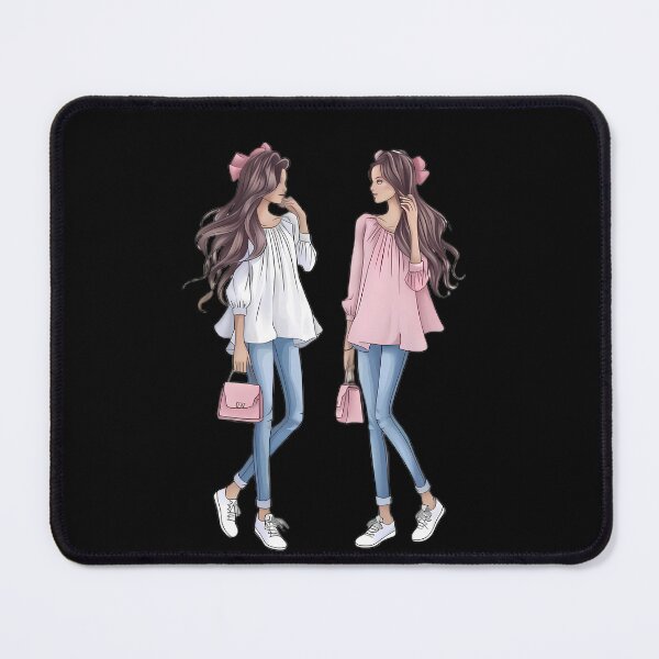 Item preview, Twin Fashionistas - Stylish Duo Illustration designed and sold by Antoni Bouless.