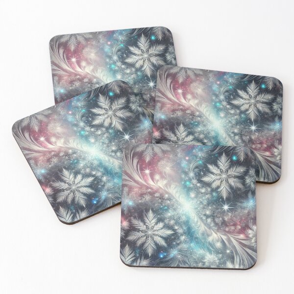 Item preview, Starlit Winter Elegance: Frosty Cosmic Snowflakes in a Frozen Wonderland designed and sold by TeslaSt0re.