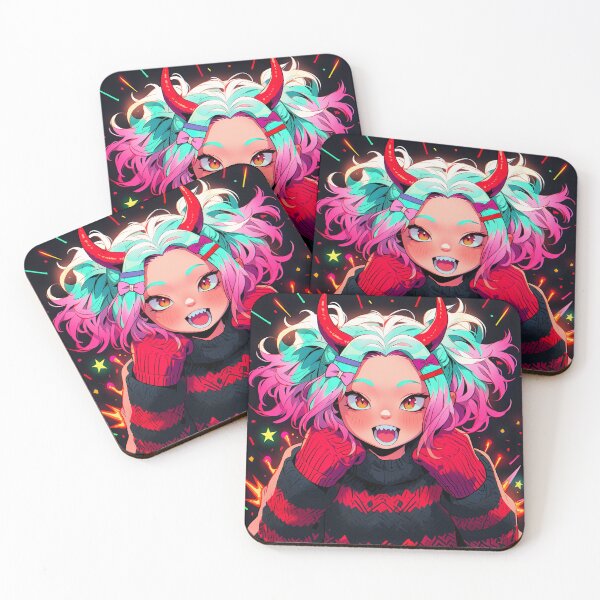Item preview, Cheerful Holiday Demon Anime Girl designed and sold by bubblegoth.
