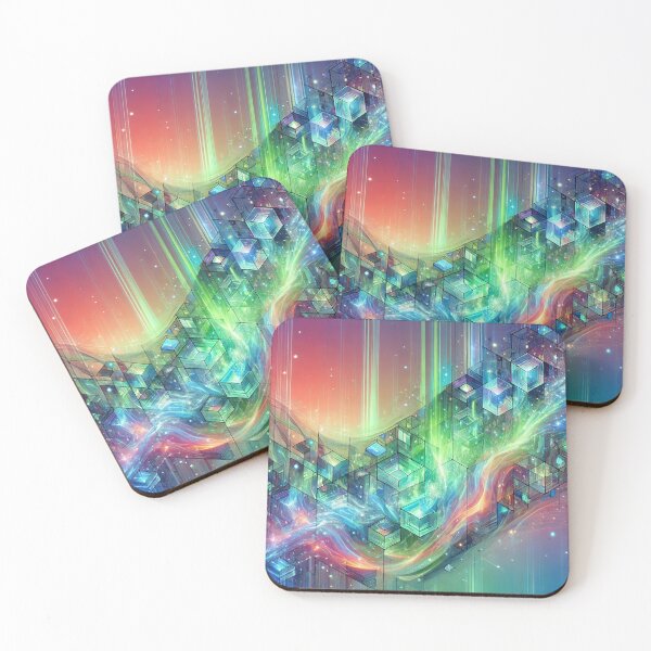 Item preview, Abstract Galactic Structures: Geometric Cosmos Flowing with Celestial Energy designed and sold by TeslaSt0re.