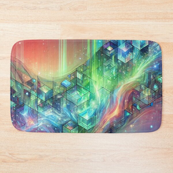 Item preview, Abstract Galactic Structures: Geometric Cosmos Flowing with Celestial Energy designed and sold by TeslaSt0re.