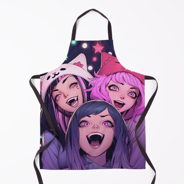 Item preview, Cheerful Holiday Celebration Anime Girls designed and sold by bubblegoth.