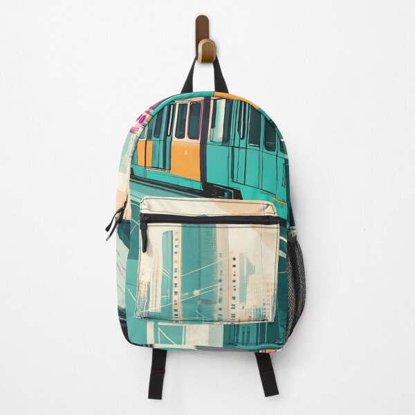 Item preview, Vibrant train zips through city designed and sold by anytka.