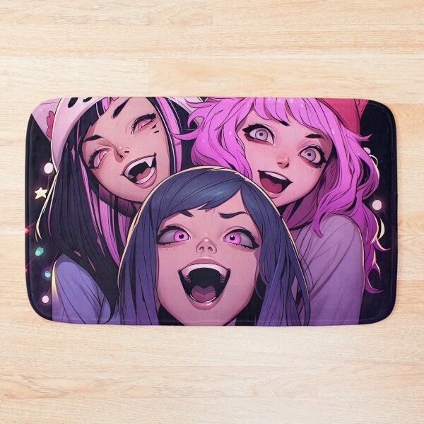 Item preview, Cheerful Holiday Celebration Anime Girls designed and sold by bubblegoth.