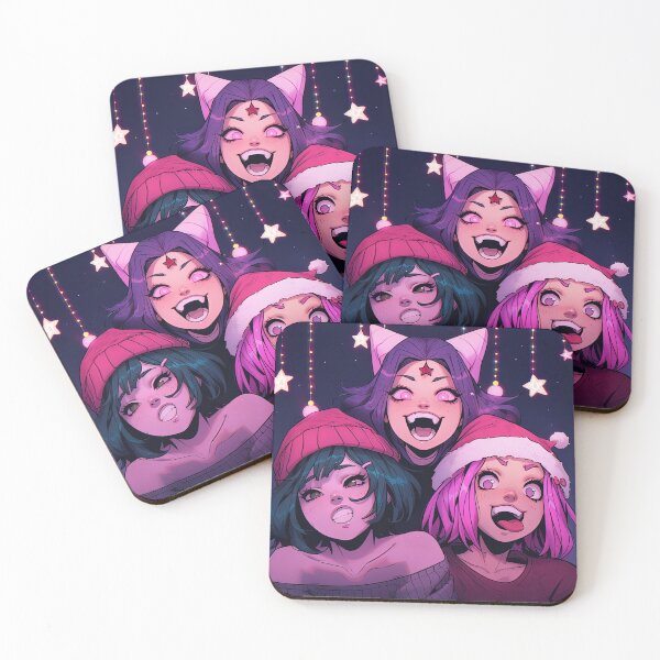 Item preview, Festive Christmas Anime Girls designed and sold by bubblegoth.