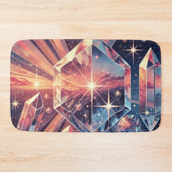 Item preview, Celestial Crystals in Radiant Sunrise: A Shimmering Spectrum of Cosmic Light designed and sold by TeslaSt0re.
