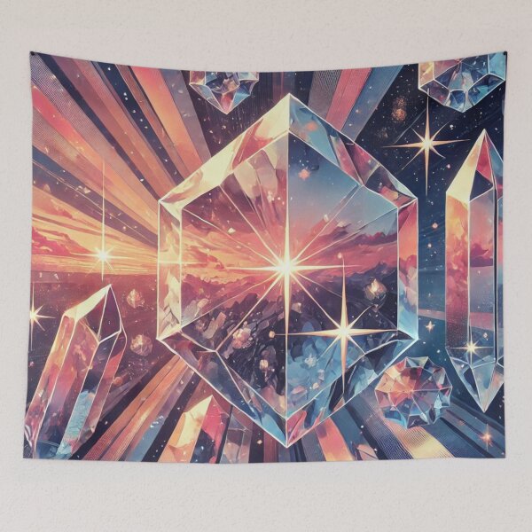 Item preview, Celestial Crystals in Radiant Sunrise: A Shimmering Spectrum of Cosmic Light designed and sold by TeslaSt0re.