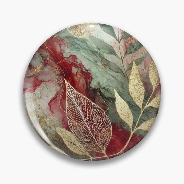 Item preview, Abstract Large Golden Leaf Motif Artwork Style 18 designed and sold by Dream Bloom Gallery.