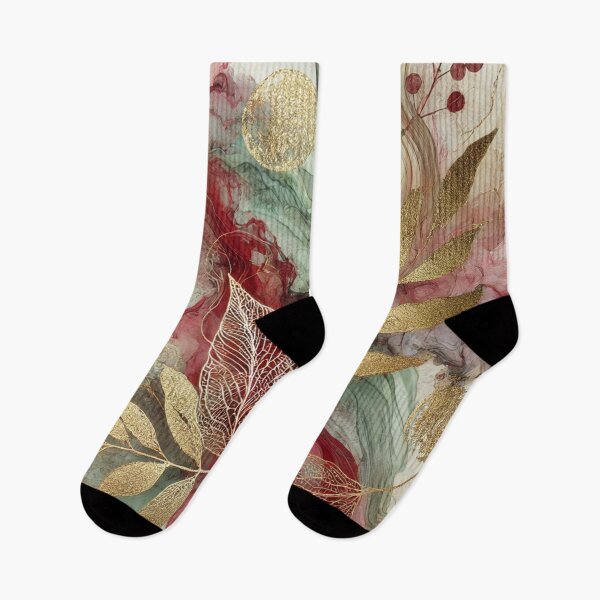 Item preview, Abstract Large Golden Leaf Motif Artwork Style 18 designed and sold by Dream Bloom Gallery.