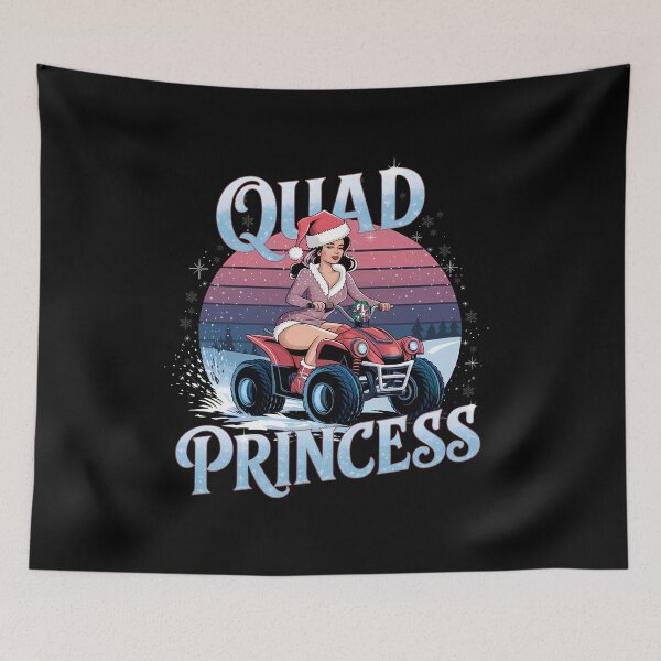 Item preview, Christmas Quad Princess - The perfect gift for adventurous women who love quads and off-road thrills! designed and sold by ZyziowskyArt.