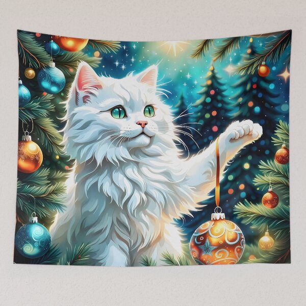 Item preview, Cozy Christmas Cat Decorating Tree designed and sold by ACuriousshoppe.