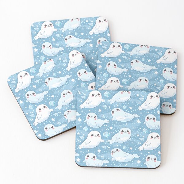 Item preview, Seal Blue Stars Pattern designed and sold by palaco210.