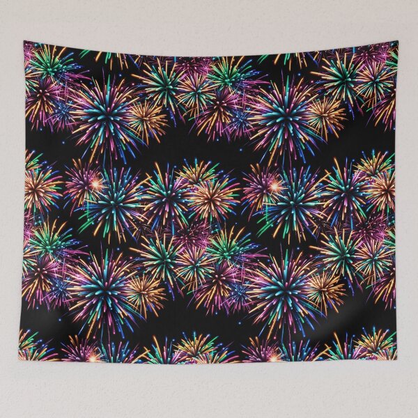 Item preview, Neon Fireworks - Multicolor Fireworks at Night designed and sold by gjsart.