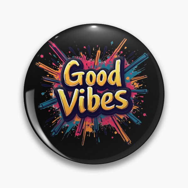 Aperçu de l'œuvre Good Vibes – Typographie colorée créée et vendue par RobertHun.