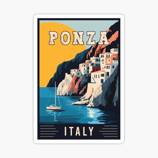 Item preview, Discover Ponza in Italy - Stunning Travel Art Inspiration designed and sold by turtlestart.