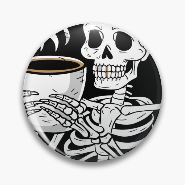 Artikelvorschau, Innerlich tot, aber koffeiniert Halloween Kaffee Skelett entworfen und verkauft von KitonicTees.