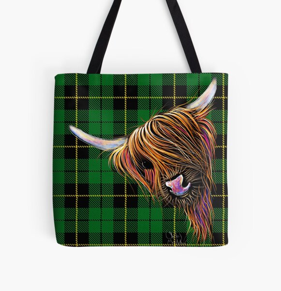 Aperçu de l'œuvre ScoTTiSH HiGHLaND CoW 'TaRTaN NooDleS G' par SHiRLeY MacArTHuR créée et vendue par Shirley MacArthur Limited.