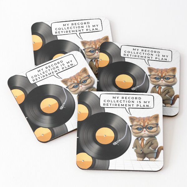 Item preview, Vinyl record collection funny cat sticker designed and sold by AusomeStickers.