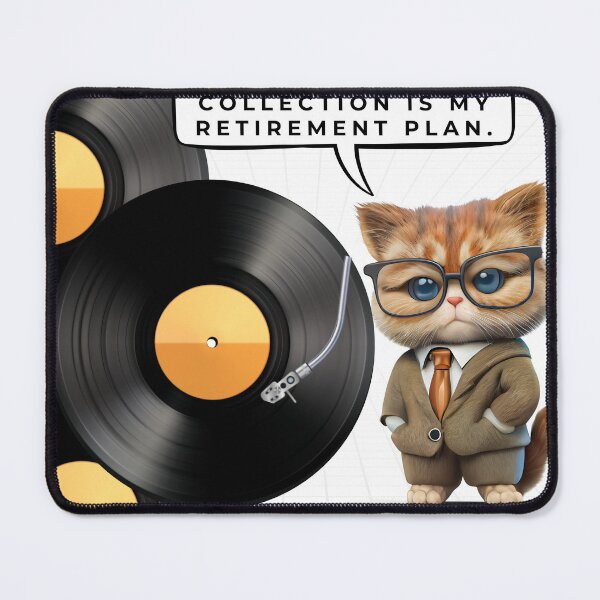 Item preview, Vinyl record collection funny cat sticker designed and sold by AusomeStickers.
