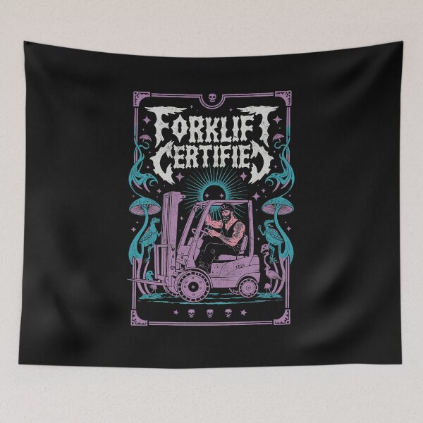 Item preview, Forklift Certified Tarot - Heavy Metal Warehouse Worker Death Meta designed and sold by Mystikos Art.