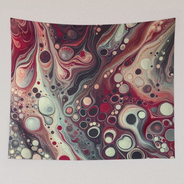 Item preview, Marbled abstract, paper marbling,patterns that mimic the fluidity of water or the veining found in natural stone like marble or agate designed and sold by Collagedream.