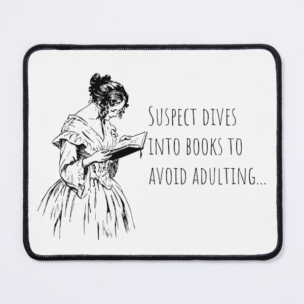 Item preview, Suspect Dives Into Books to Avoid Adulting designed and sold by lisaamakye.