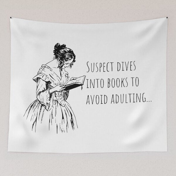 Item preview, Suspect Dives Into Books to Avoid Adulting designed and sold by lisaamakye.