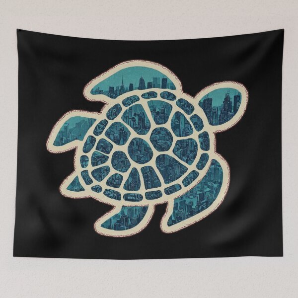 Item preview,  The City That Never Sleeps... on a Turtle's Back designed and sold by MOONE FLOWER.